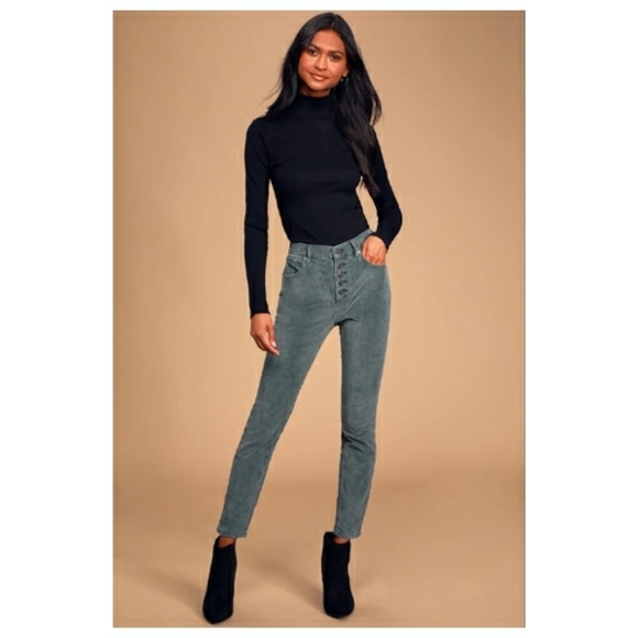 🆕65% off Free People Sun Chaser Dusty Blue Jeans - Picture 2 of 5